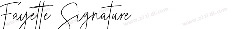 Fayette Signature字体转换